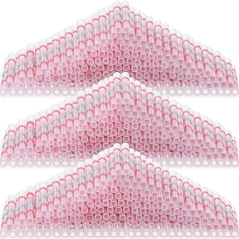 300 Stück Lötverbinder, Schrumpfschlauch-Stoßverbinder, isolierte elektrische Spleißklemmen (rot, 22-18 AWG) (1/4)