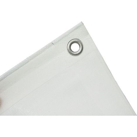 Bâche tissée - Professional Line - 140 g / m² - 10 tailles disponibles - Bâche de protection - Bâche de bateau - Bâche pour bois, blanc, 2x4