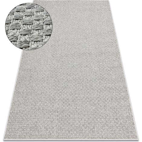 Carpet ORIGI 3661 grey - flat-woven SISAL string grey 155x220 cm