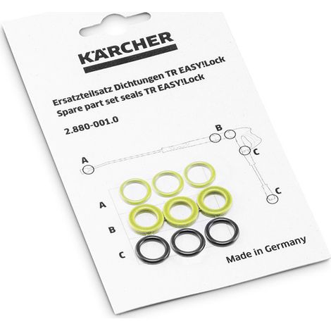 Jeu de joints de rechange pour nettoyeur haute pression – Longueur 2.880-001.0 – Compatible avec modèles KÄRCHER HD 10/15-4 CAGE FOOD et autres