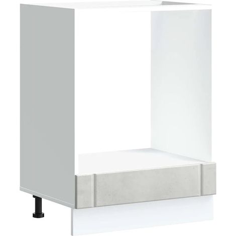 Mobile forno classico 60 x 46 x 81,5 cm ampio spazio di archiviazione piedi regolabili in legno ingegnerizzato grigio cemento 020050116