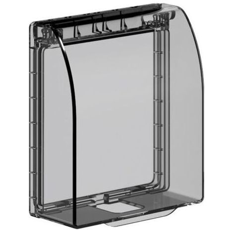 Botier étanche Plastique Interrupteur Mural - Dissimulé Cache-Bote Eau Couvercle Prise pour Courant Bote Protection Anti-éclaboussures Universel Prises Salle Bain Accessoire Cuisine(Transpar (1/3)