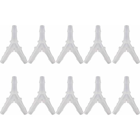 10 Pcs Aquarium Air Tubing Connecteur (4.8mm) Doux Raccords De Tuyau Y-type Connecteur Aquarium 3 Voies Y Type Air Valve (1/5)