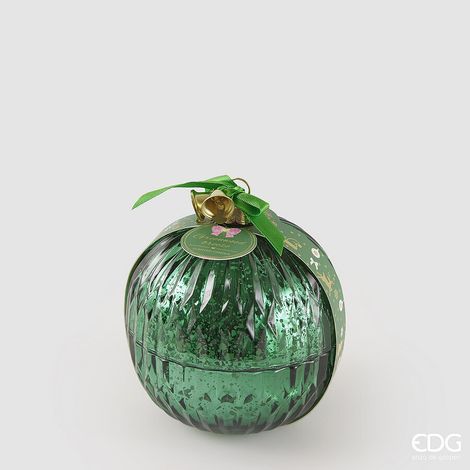 EDG Enzo De Gasperi Candela Sfera di Natale Vetro D 11 Cm Greenwood Breeze Vert