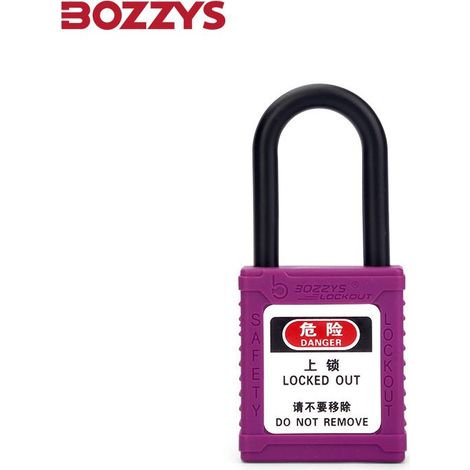 OEM 38mm Manille En Nylon Industriel Serrure De Sécurité Industrielle Cadenas De Sécurité Cadenas Loto -Violet (1/3)