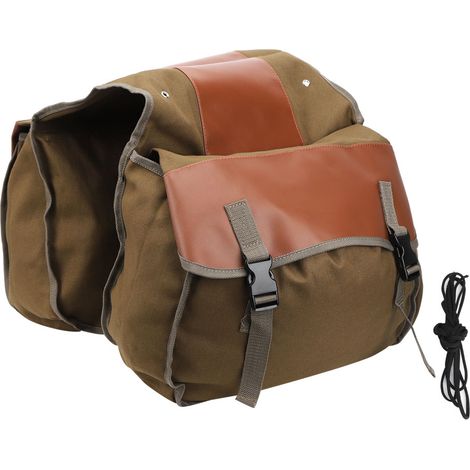 Sacoche arrière vélo cyclisme rangement porte-bagages VTT sacoche de selle organiseur accessoire kaki taille unique (1/5)
