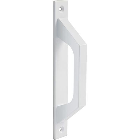 Maniglia dritta in alluminio bianco per porte scorrevoli o a battente - 198 x 25 x 40 mm  Maniglia destra funzionale e comoda