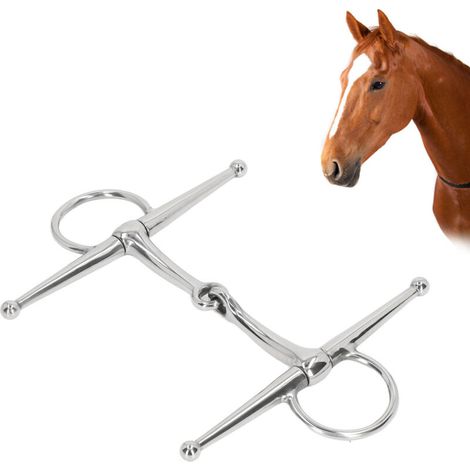 [Bride pour cheval] [Full Cheek] [125mm] [Stainless Steel Ring Jointed Bit]