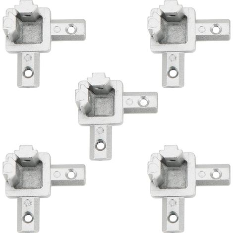 Connecteurs d'angle 90° en alliage de zinc 5 pièces pour profilés aluminium T type 2020 norme européenne (1/5)
