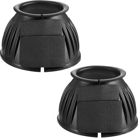 2pcs Boots de Cloche en Caoutchouc Double Écluse Bottes de Soins à Cheval pour Les Hook et Boucle de Boucles de Bouclier (1/5)