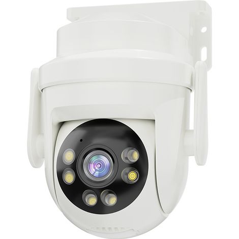 Caméra de surveillance extérieure WiFi dôme PT YOOSEE 2MP, mini caméra IP66 étanche, vision nocturne double lumière couleur, audio bidirectionnel,montage plafond et mural, stockage carte TF + cloud, a (1/5)