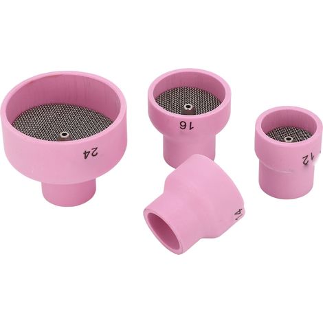 Jeu de 4 buses céramique TIG 1,6mm avec filtre inox pour torche WP9 20 25 17 18 26, coupelles de soudage résistantes à la chaleur. (1/5)