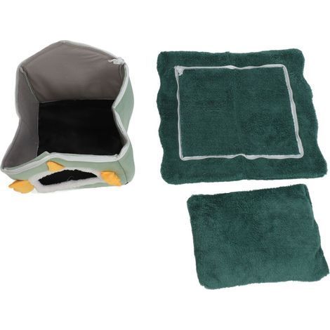 Lit pour animaux de compagnie, maison douce et chaude pour chat, grotte amovible et confortable pour hamsters, lapins, ratons laveurs, mouffettes S (1/5)