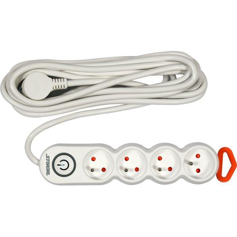 Base múltiple eléctrica, Sthor 72355, distribución de energía eficiente, ideal para oficina y hogar, 3 tomas con interruptor, diseño robusto, cable resistente, color negro