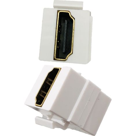 Conector Keystone HDMI para tomas y paneles ciegos, hembra/hembra, blanco, DN-93401 (1/4)