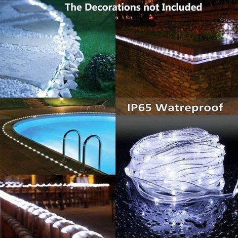 Guirlande lumineuse LED rechargeable par USB, 120 LED (1 paquet)