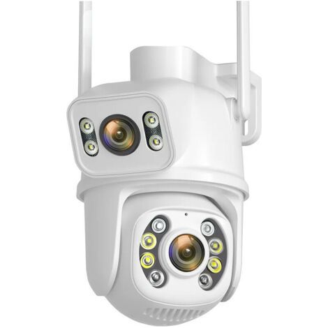 Caméra PTZ Wi-Fi 4K 8 MP, double écran, détection de personne, suivi automatique, caméra extérieure sans fil avec application iCSee (1/5)