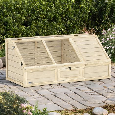 Terrarium en tannenholz Verzinkter acier 120 x 55 x 50 cm (1/5)