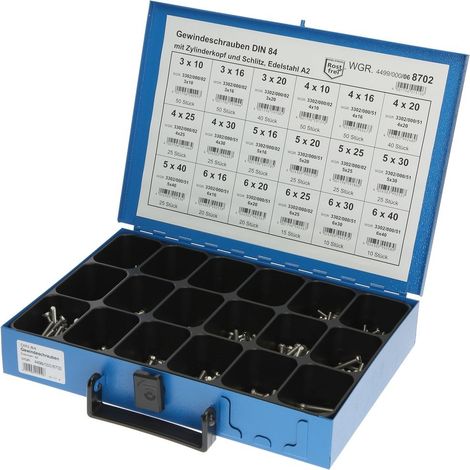 Boîte d’assortiment vis filetées en inox