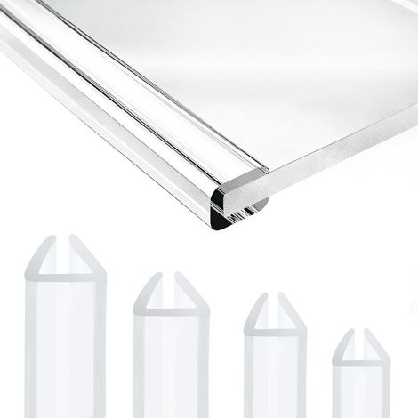 Bande de protection de bord en silicone transparent en forme de U de 5 m afin de tôles métalliques (1/5)