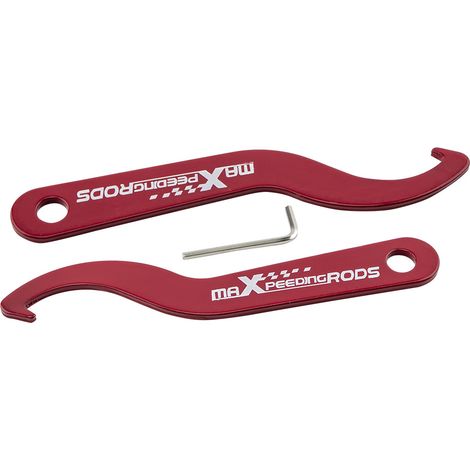 UNIVERSAL COILOVER SUSPENSION SPANNERS WRENCH PAIR Red Color (1/5)