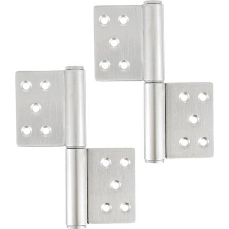 2 pièces Charnière de porte en acier inoxydable 132x100x18mm Angle d'Ouverture à360 degrés charnières pliantes pour portes intérieures et extérieures armoire de fenêtre (1/4)