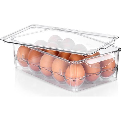 Eierbox für 15 Eier, abschließbar, Küchenorganizer für den Kühlschrank (1/5)
