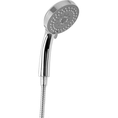 SOFFIONE DOCCIA CROMATO A 5 FUNZIONI, GRIGIO NEP 051S