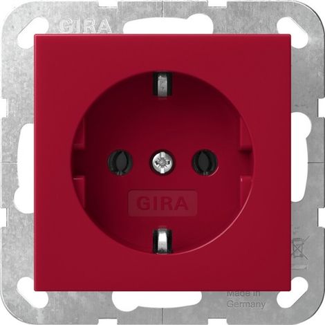 Gira SCHUKO-Steckd. System 55 Rot [4455108], 4455 108