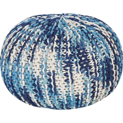 Pouf CONRAD Baumwolle Blau