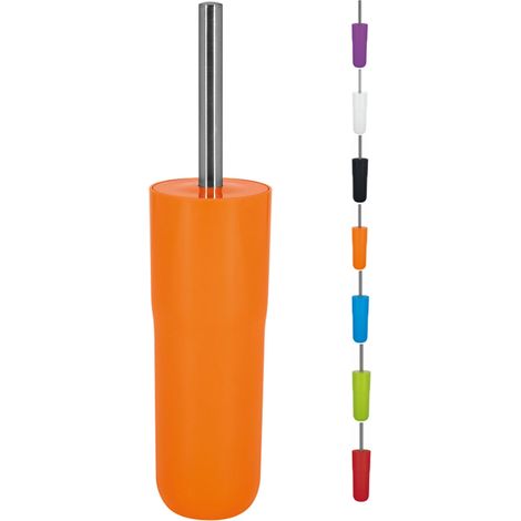 Brosse WC avec Support Cocco, Permet un Nettoyage Efficace, Design Moderne et Finitions élégantes, Facile à Nettoyer, Solide et fiable, Orange (1/5)