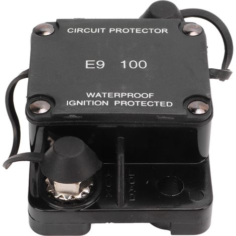 Disjoncteur à réinitialisation automatique, goujon de 1/4 po, 32V, 100a, étanche IP67, pour batterie de bateau, camping-car, camion (1/5)
