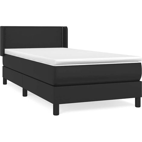 Maison Exclusive - Boxspringbett mit Matratze Schwarz 90x190 cm K (1/5)