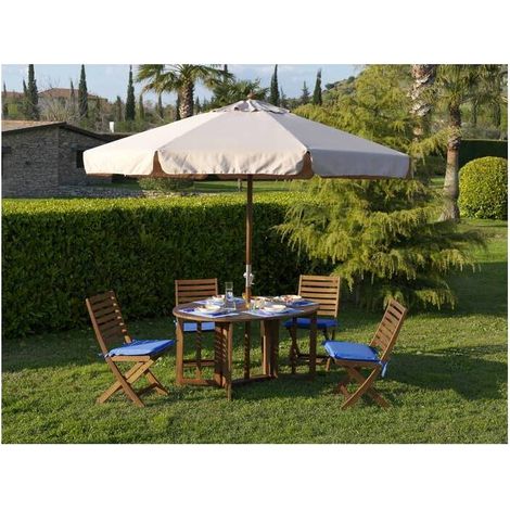 C OMBRELLONE IN LEGNO PALO 48 CUBA D 3,0M ECRU