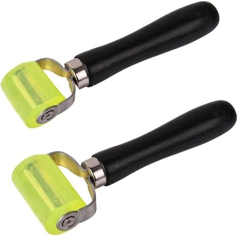 Rouleau de pression manuel en silicone – Lot de 2 pièces pour pose de papier peint, compactage sans bulles et suppression des bruits (1/5)