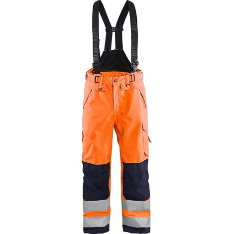 Pantalon à bretelles hardshell haute visibilité 1867 - Orange fluo/Marine 4XL - FR(58) - SE(C64) - Courtes