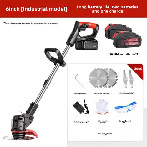 Tondeuse à gazon électrique sans balais, batterie lithium longue durée — 15 cm, 24 V, 2 batteries + chargeur (1/5)