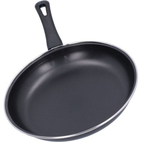 Poêle - 20 Cm - Compatible Plaque Induction Et Gaz - Acier Inoxydable - Noir - 1 Unite (1/5)