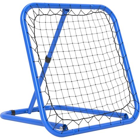 Panier de rebond pliable pour football, 63 x 63 cm, réglable, convient pour les buts de football, baseball, basketball, en métal, bleu (1/5)