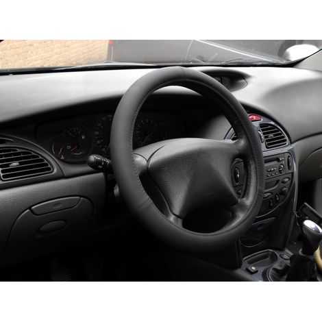 Couvre volant PU noir mat