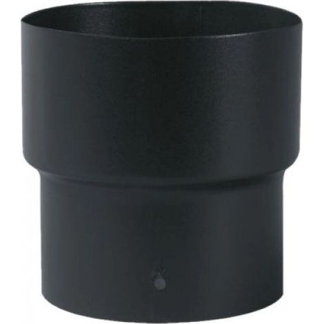 TEN – Adaptateur F/M émail 180mm noir mat – Raccord fumisterie pour tuyaux émaillés – Épaisseur 0,7mm – Réduction femelle/mâle