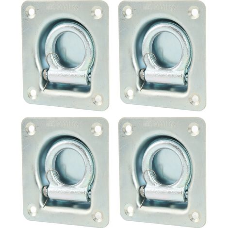 4 anneaux d'arrimage encastrés en acier inoxydable pour remorque, résistance maximale à la rupture de 2000 lb, pour fourgonnettes et remorques (1/5)