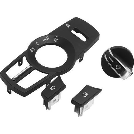 Panneau de rotation de l'interrupteur de phare Panneau de commande du phare Accessoires intérieurs pour 5 6 7 7 Série X3 X4 Mat Black. (1/5)