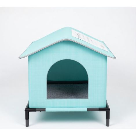 Abri fermé pour chat bleu petit modèle 7