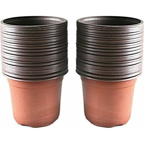 VURAHOME - Lot de 100 Pots Plastique pour Semis et Plantes 10cm (1/5)