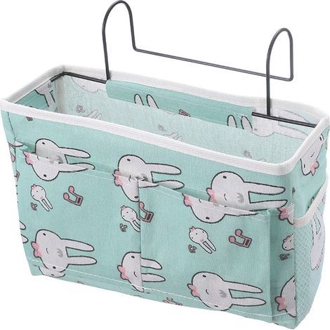 (Rabbit) Hanging organizer bed bags for loft bed, hanging storage bag for bedside table loft bed for bedroom bed rail, Enlé (1/5)