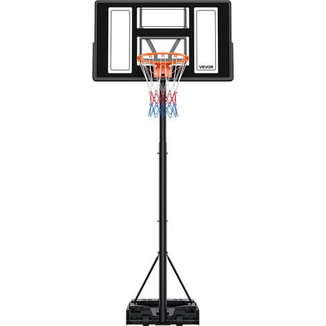 Panier de Basket-ball sur Pied Hauteur Réglable de 1,35 à 3,05 m, But de Basketball Mobile avec Roues, Système de Cerceau Panneau et Filet pour Basket, pour Terrasse Extérieur Intérieur (1/5)