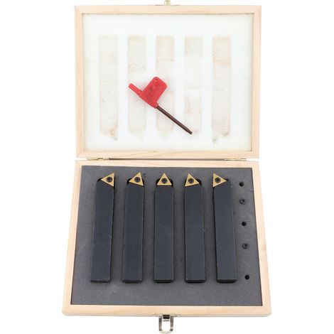 5-teiliger Satz Wendeschneidplatten aus Hartmetall für 3/4 Zoll zum Bohren und Anfasen (1/5)