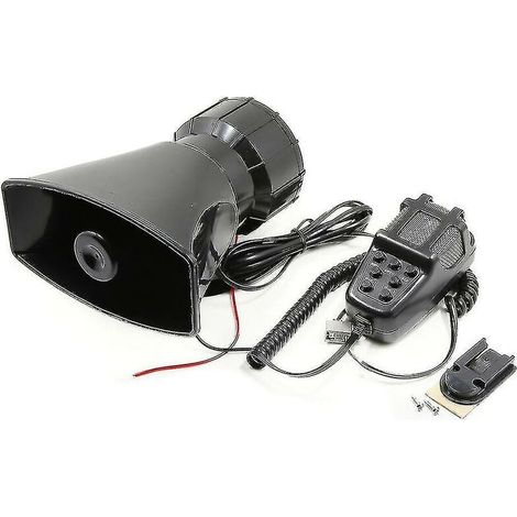 Megaph 5T 12 V 110 dB Autoalarm Hupe Lautsprecher Feuerwehr Krankenwagen Polizei Sirene Sound (1/5)