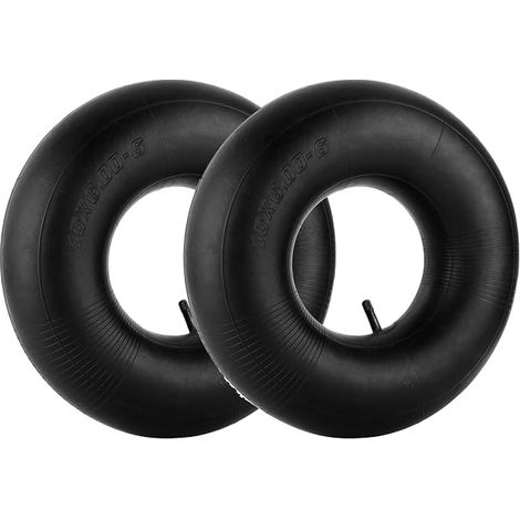 15x6.00-6 Chambres à air de Roue Brouette, Tubes Intérieurs de Remplacement avec Valve Droite pour Chariots à main, Tondeuses, Tracteur à pelouse, ATV, Voiturette de golf, etc (1/4)
